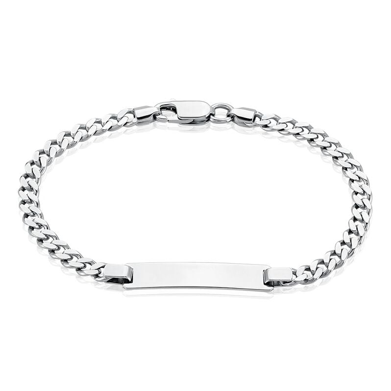 PANZER S ID Unisex ID Armband Silber Silber 925 B 4,7 mm - Armbänder mit Gravur Unisex | OROVIVO