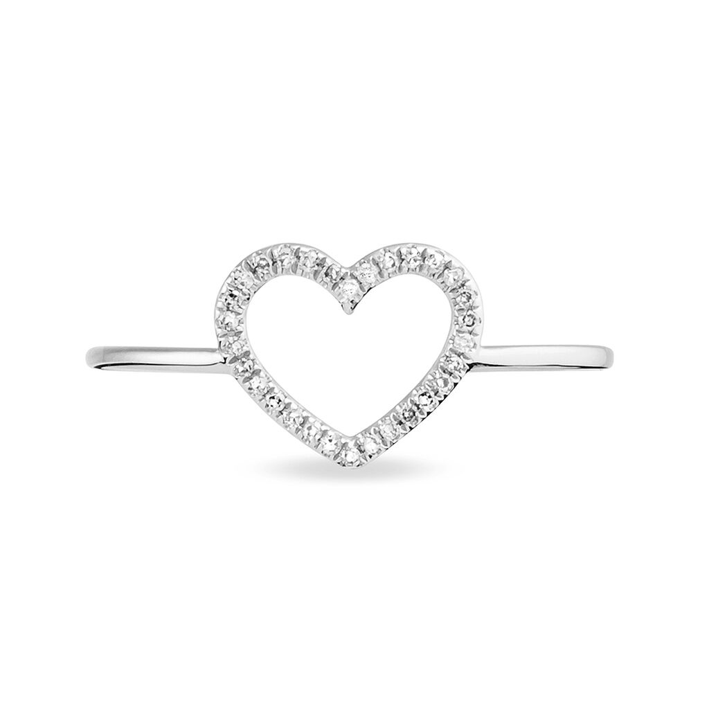 Bague Eglentyne Or Blanc Diamant - Spannringe Damen | OROVIVO