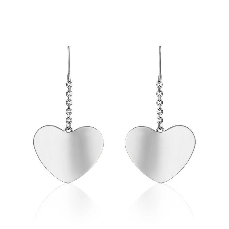 Boucles D'oreilles Pendantes Aily Acier Blanc - Spannringe Damen | OROVIVO