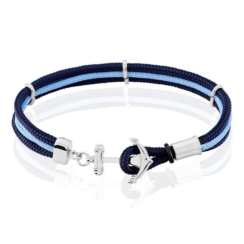 ALEN Herren Armband Stoff Blau Knoten - Armb&auml;nder mit Anh&auml;nger Herren | OROVIVO