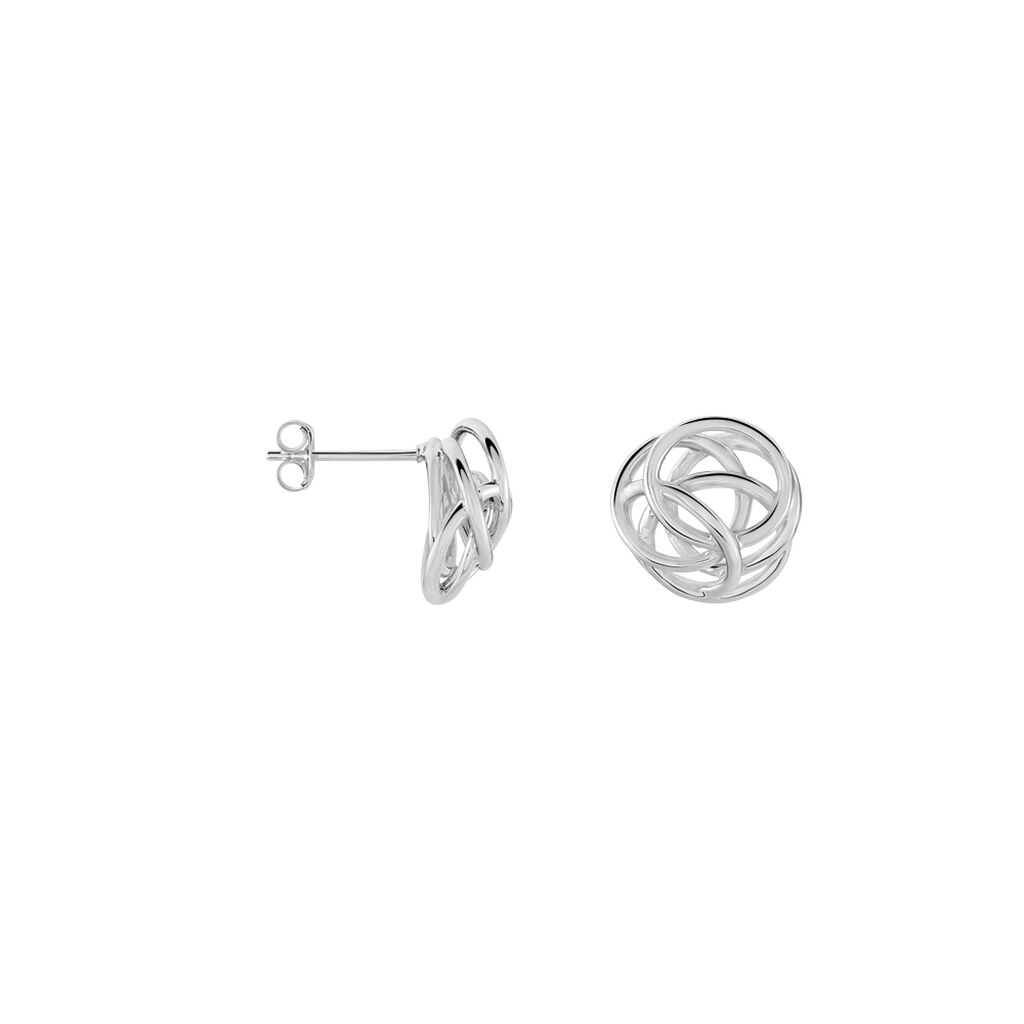 Damen Ohrstecker Silber 925 rhodiniert Knoten - Ohrstecker Damen | OROVIVO