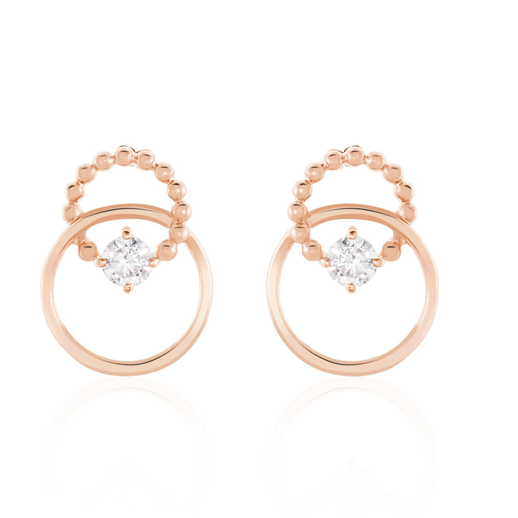 Boucles D'oreilles Or Rose Edima Cercles - Spannringe Damen | OROVIVO