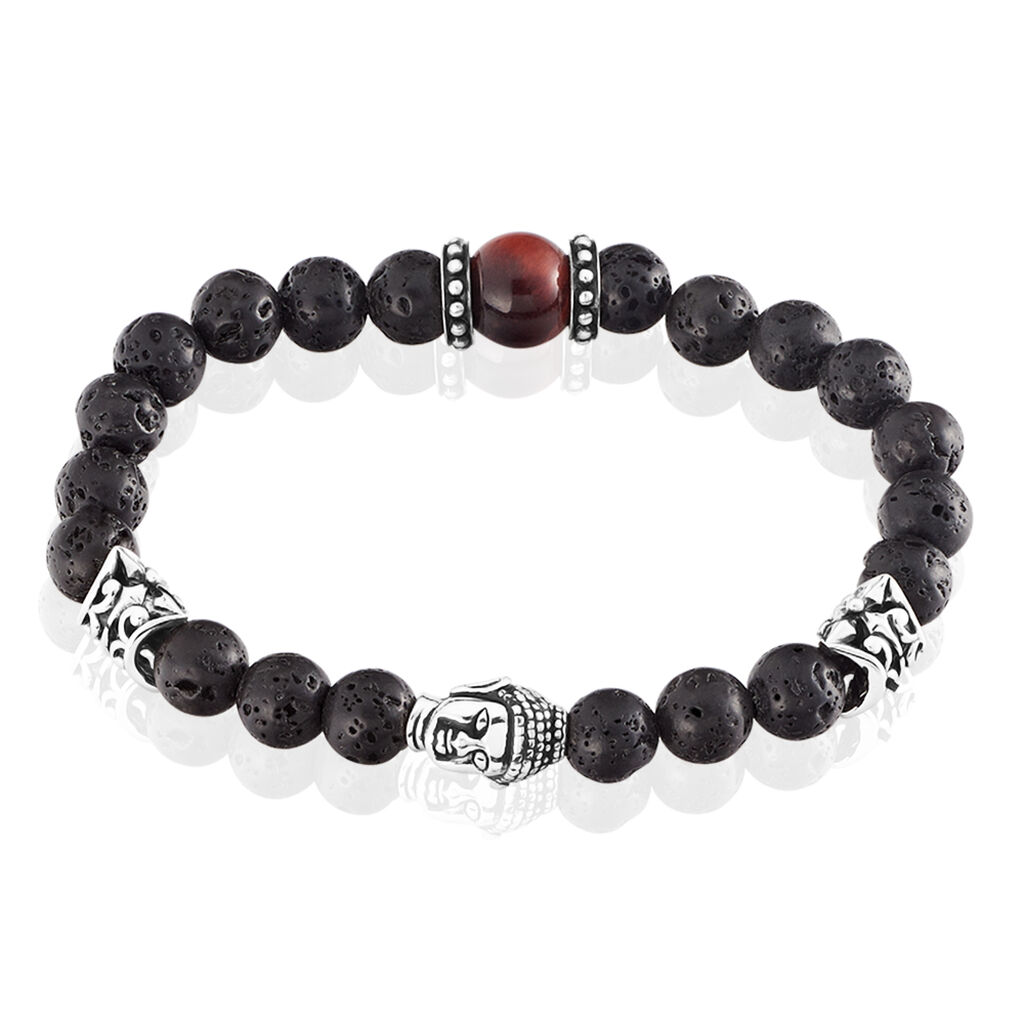 Herren Armband Stahl Lavastein - Armbänder Herren | OROVIVO