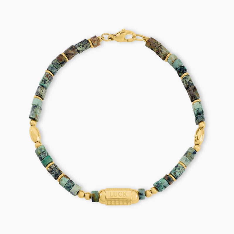 Bracelet Acier Jaune Turquoise - Spannringe Damen | OROVIVO