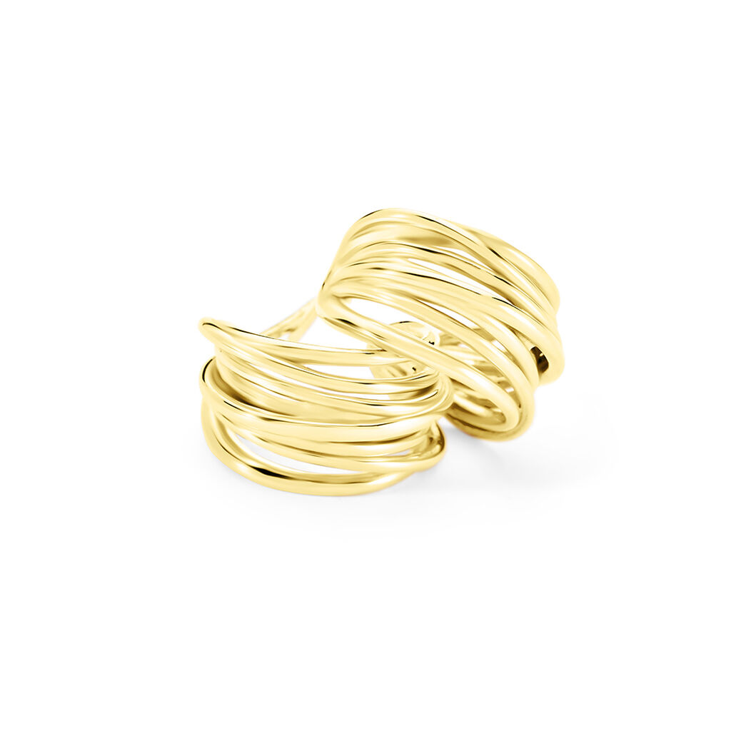 BRUNHILDE Damen Creolen Silber vergoldet 925