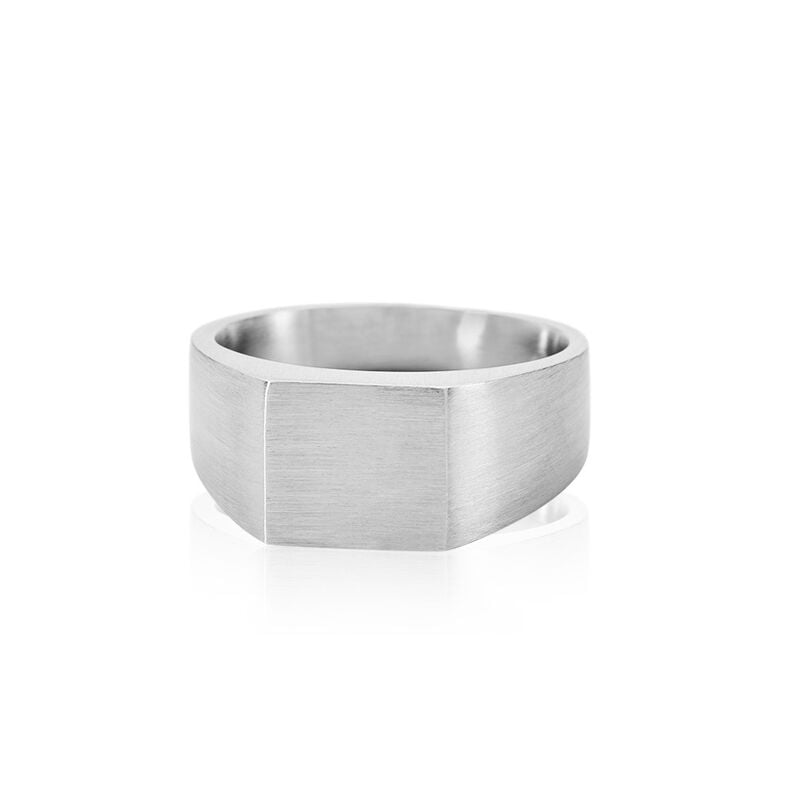 OSKAR Herren Siegelring Edelstahl Viereck B 9,6 mm - Siegelringe Herren | OROVIVO