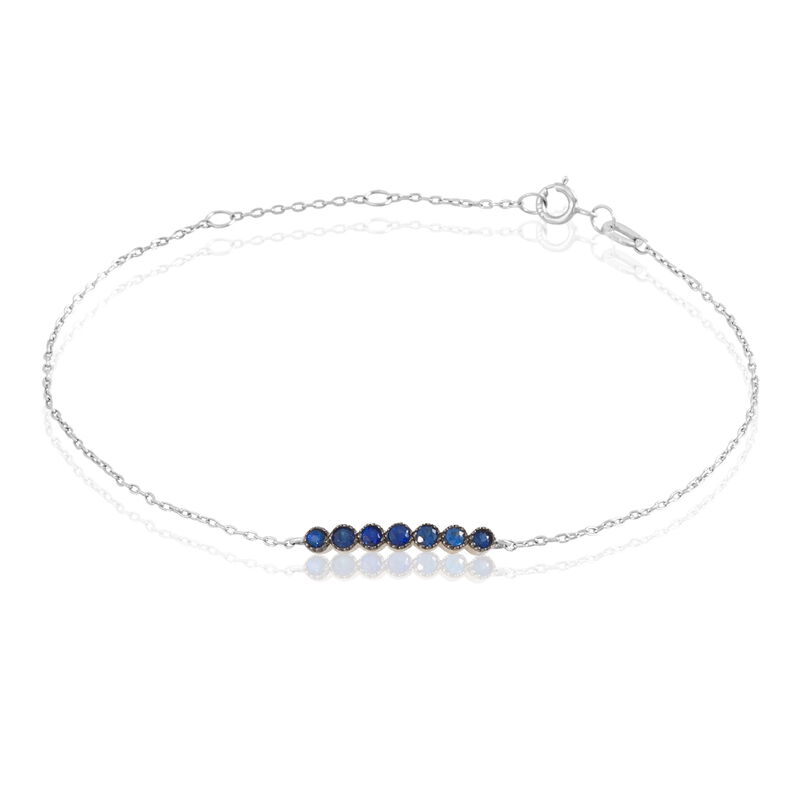 Bracelet Princesse Or Blanc Saphir - Spannringe Damen | OROVIVO