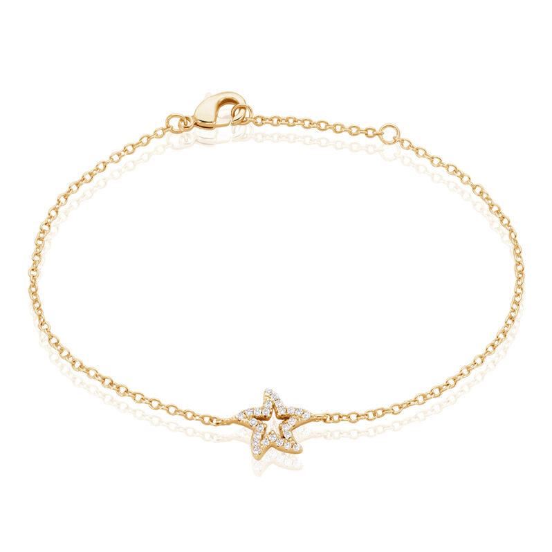 Armband Vergoldet Gelb Ariana Pflasterun - Spannringe Damen | OROVIVO