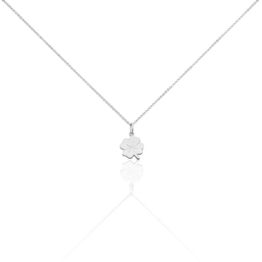 AINO Kinder Collier Silber 925 Talisman Kleeblatt, Collier ohne Stein