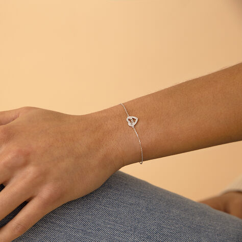 Damen Armband Silber 925 Zirkonia Herz Clarra - Armbänder mit Anhänger Damen | OROVIVO