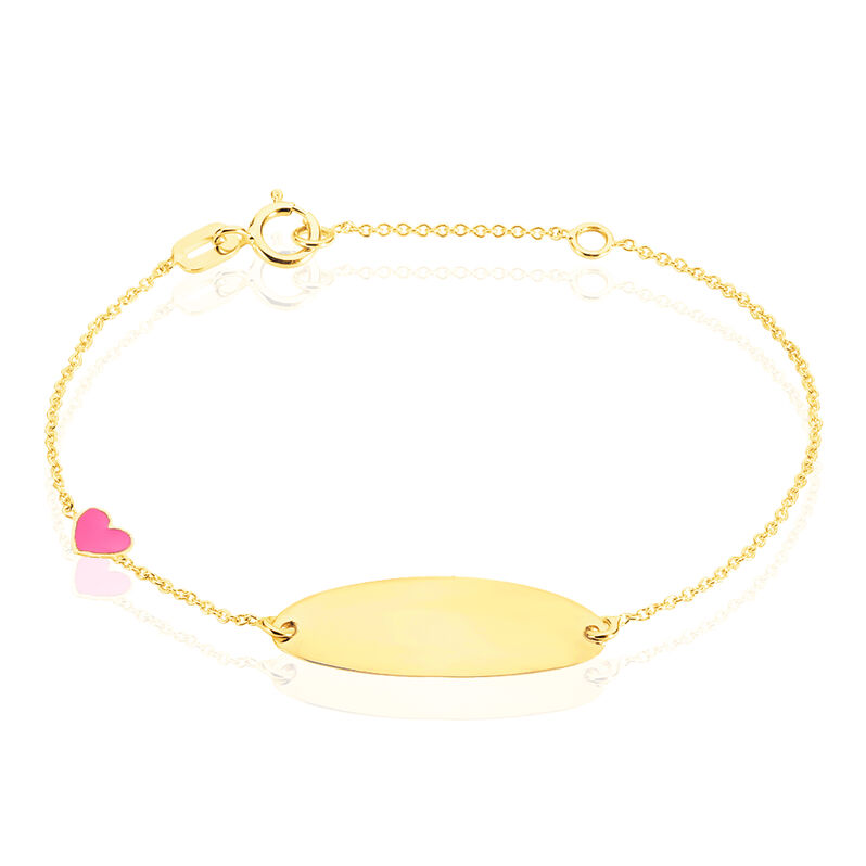 Bracelet Identité Helee Coeur Or Jaune - Spannringe Kinder | OROVIVO