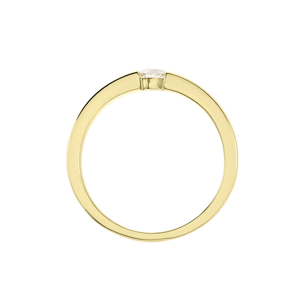 SEVILLE Damen Ring Gold 375 (9 Karat) Diamant Wei&szlig; 0,2 ct
