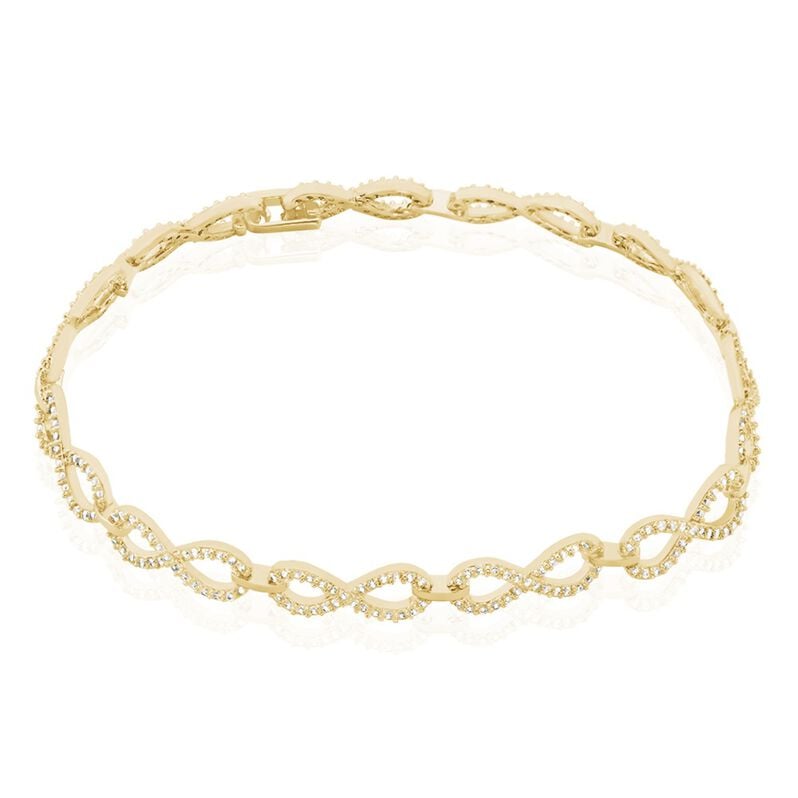 Bracelet Merane Plaque Or Oxydes De Zirconium - Spannringe Damen | OROVIVO