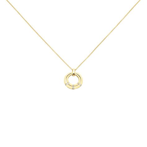 Damen Halskette Gold 375 Diamant 0,168ct Ambre  - Halsketten Damen | OROVIVO