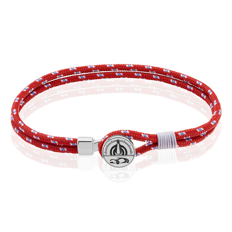 Herrenarmband Seilband Rot Tacho - Armbänder mit Anhänger Herren | OROVIVO