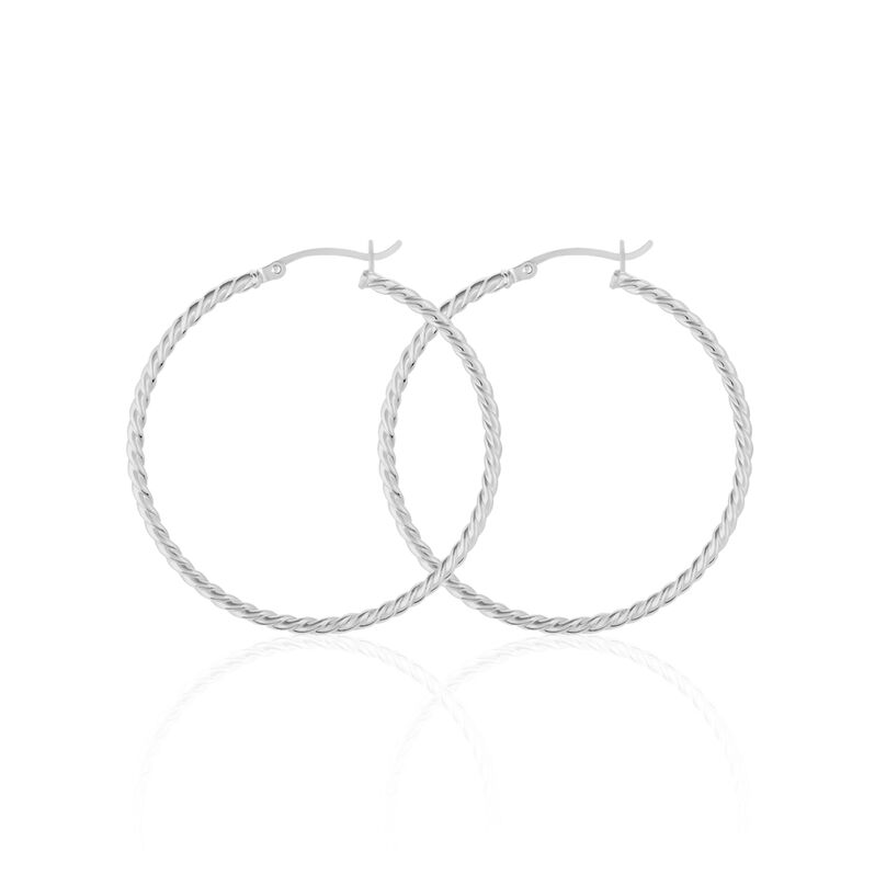 RAMEA Damen Creolen Silber 925 B 7 mm - Creolen Damen | OROVIVO