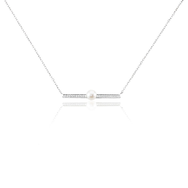 Collier Chrystalise Argent Perle De Culture Et Oxyde De Zirconium - Spannringe Damen | OROVIVO