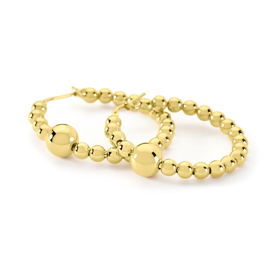 BAILEE Damen Creolen Silber vergoldet 925 Ball