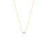 Trilog Damen Collier Gold 375 (9 Karat) Zirkonia Wei&szlig;