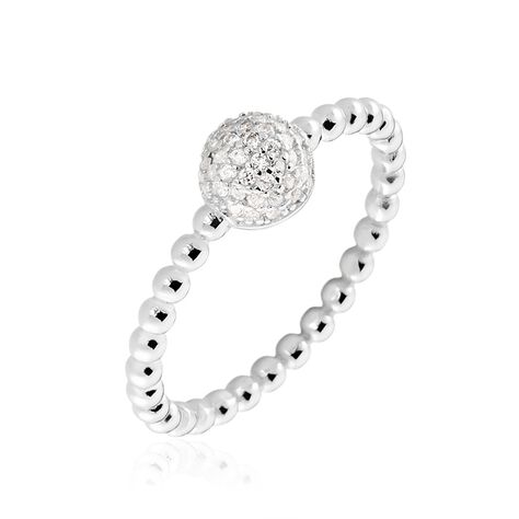 Damen Ring Silber 925 Zirkonia Halbkugel Chandler  - Ringe mit Stein Damen | OROVIVO