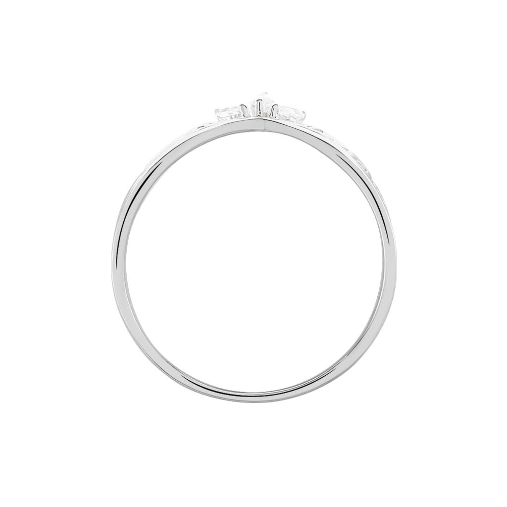 Bague Or Weiss Hallya Motif Couronne - Spannringe Damen | OROVIVO