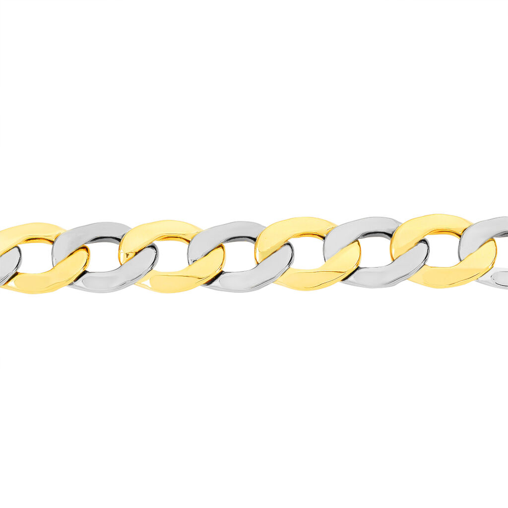 Bracelet Iris Or Bicolore Maille Gourmette - Spannringe Herren | OROVIVO