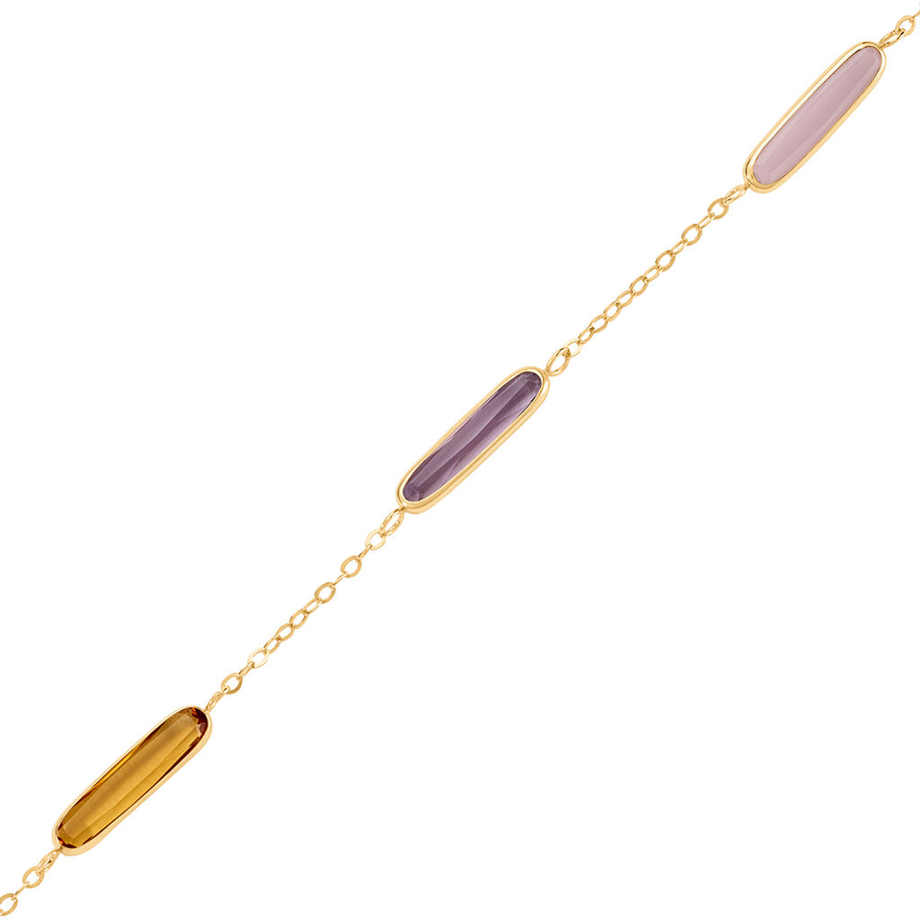 CAROLY Damen Armband Gold 375 (9 Karat) Aventurin Gr&uuml;n 0,25 ct