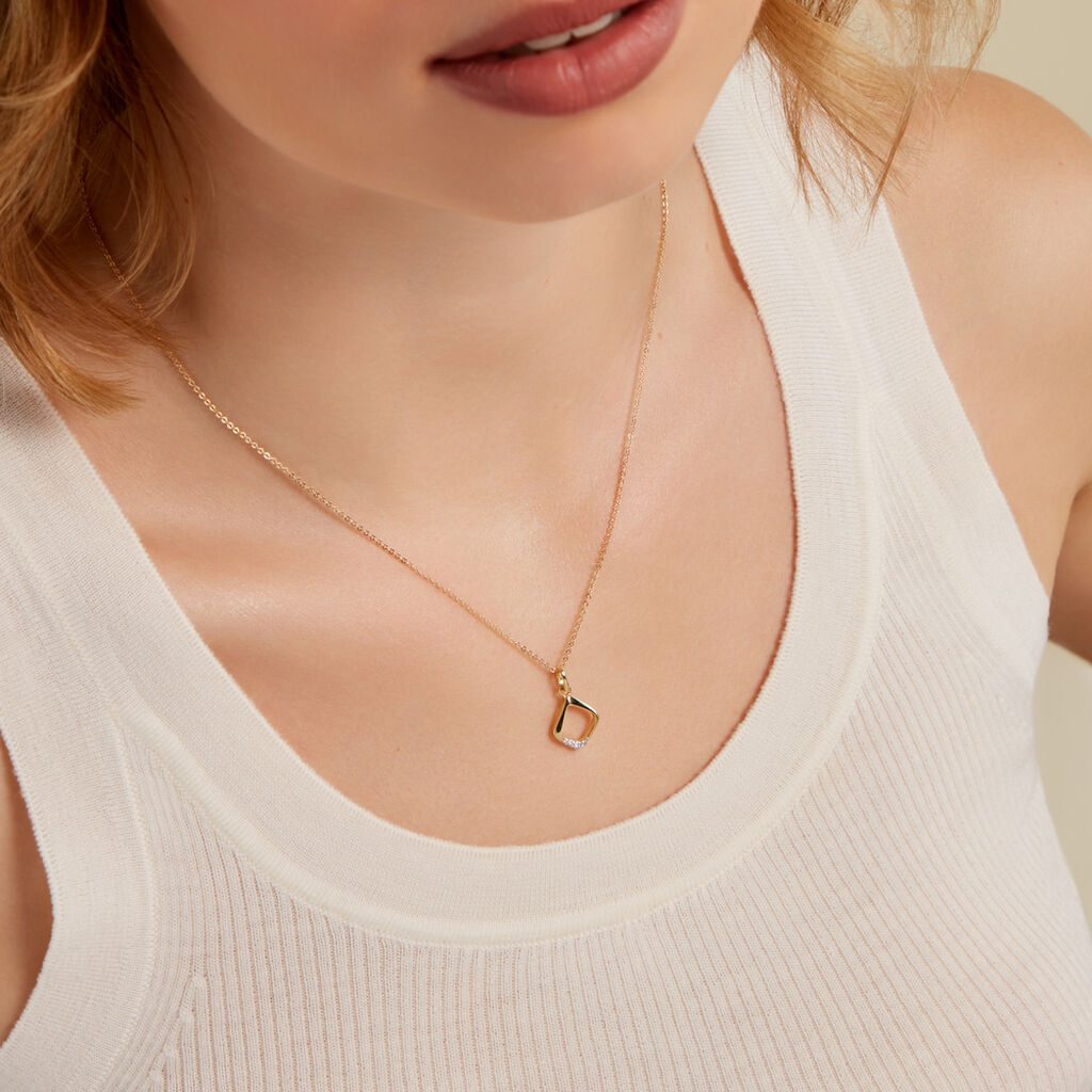 NANNI Damen Anh&auml;nger Gold 333 (8 Karat) Andere Steine Wei&szlig;