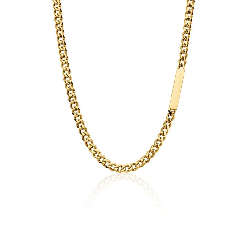 ADALBERT Herren Kette Edelstahl vergoldet B 4,8 mm - Halsketten Herren | OROVIVO