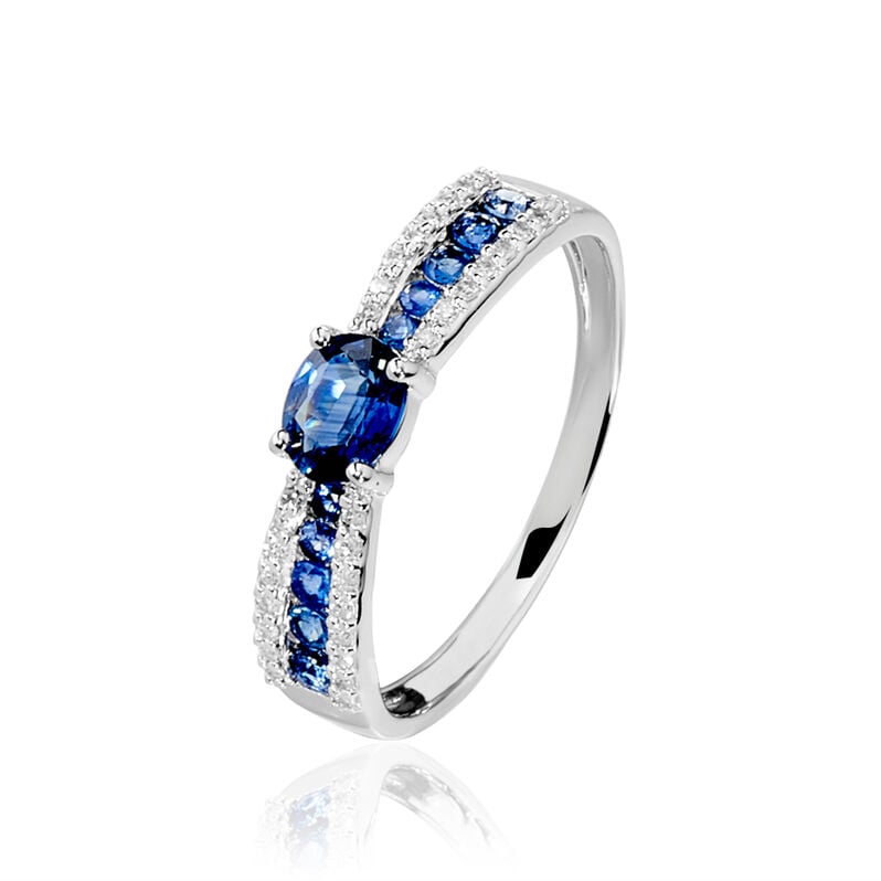 Bague Sharlyne Or Blanc Saphir - Spannringe Damen | OROVIVO