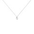 AMY 4 Damen Collier Silber 925 Zuchtperle Wei&szlig; 0,3 ct