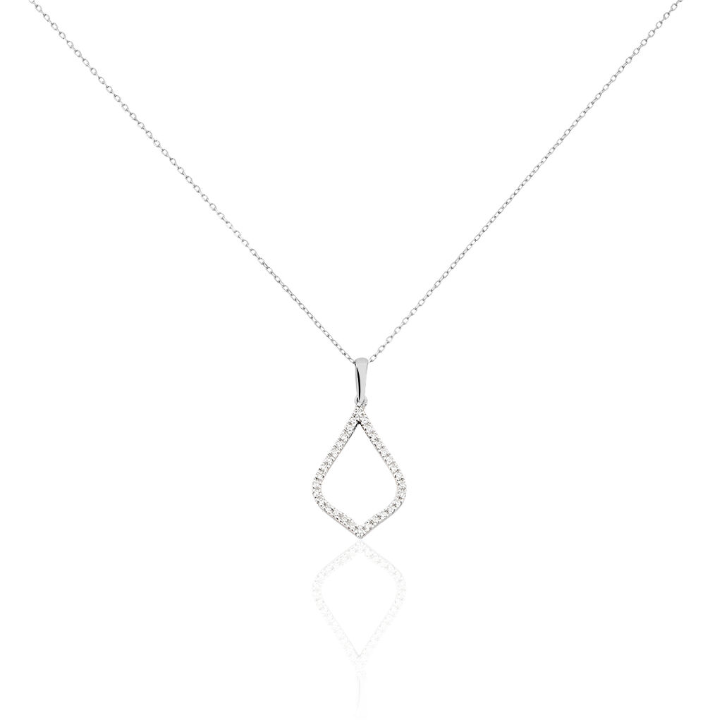 Collier Pola Or Blanc Diamant - Spannringe Damen | OROVIVO
