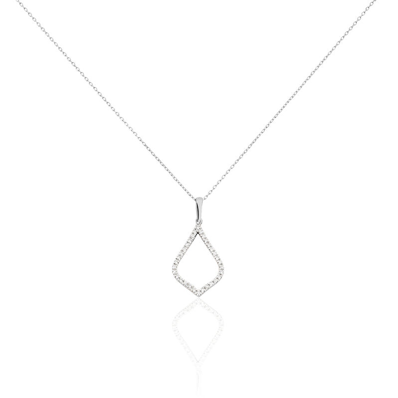 Collier Pola Or Blanc Diamant - Spannringe Damen | OROVIVO