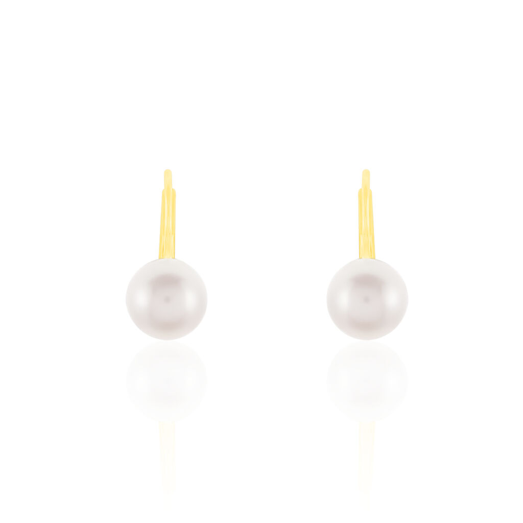 Damen Perlenohrringe Gold 585 Akoyaperlen 7,5-8mm - Ohrhänger Damen | OROVIVO