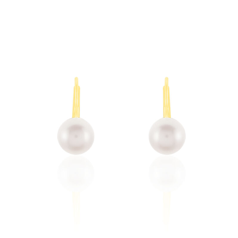 Damen Perlenohrringe Gold 585 Akoyaperlen 7,5-8mm - Ohrhänger Damen | OROVIVO