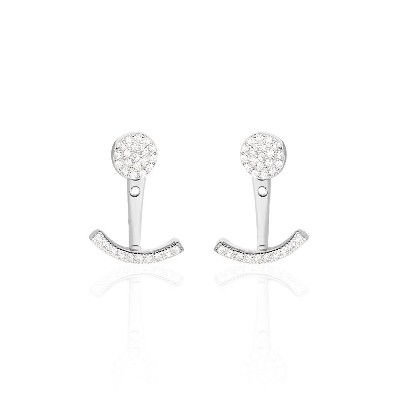 Damen Ohrklemme Silber 925 Zirkonia Anker - Ohrringe mit Stein Damen | OROVIVO