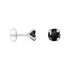 DARINA KRAPPE Damen Ohrstecker Wei&szlig;gold 375 (9 Karat) Zirkonia Schwarz B 3 mm