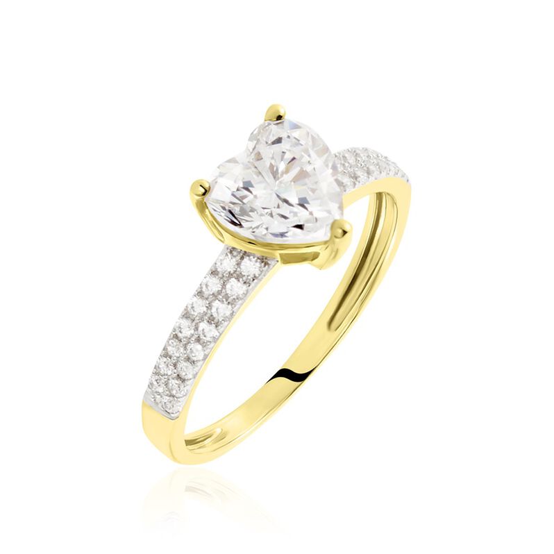 Solitaire Accompagné Or Jaune Kaylan Oxyde - Spannringe Damen | OROVIVO