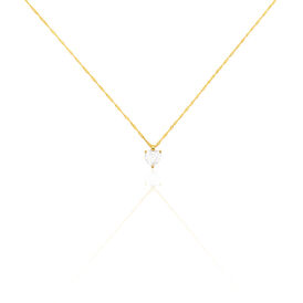 Damen Halskette Gold 375 Zirkonia Herz - Herzketten Damen | OROVIVO
