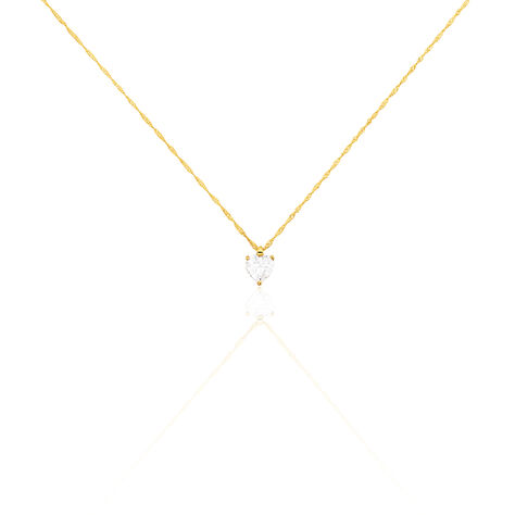 Damen Halskette Gold 375 Zirkonia Herz - Halsketten Damen | OROVIVO
