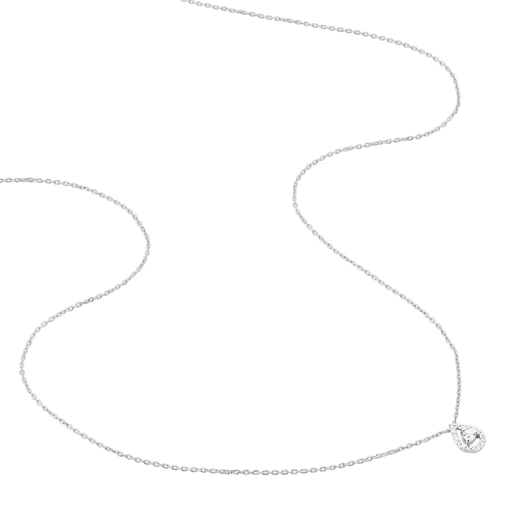 Collier Or Blanc Andrine Goutte Diamants - Spannringe Damen | OROVIVO