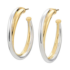 Damen Steckcreolen Messing Gold 750 plattiert 26mm - Creolen Damen | OROVIVO