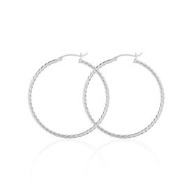 Damen Creolen Silber 925 40mm - Creolen Damen | OROVIVO