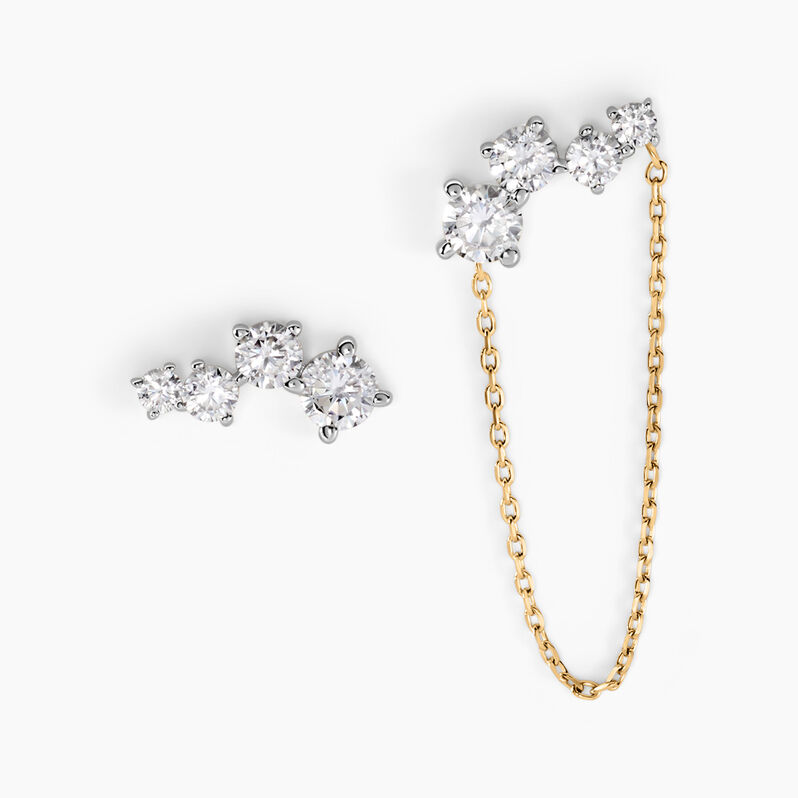 Bijoux D'oreilles Kodey Or Jaune Oxyde De Zirconium - Spannringe Damen | OROVIVO
