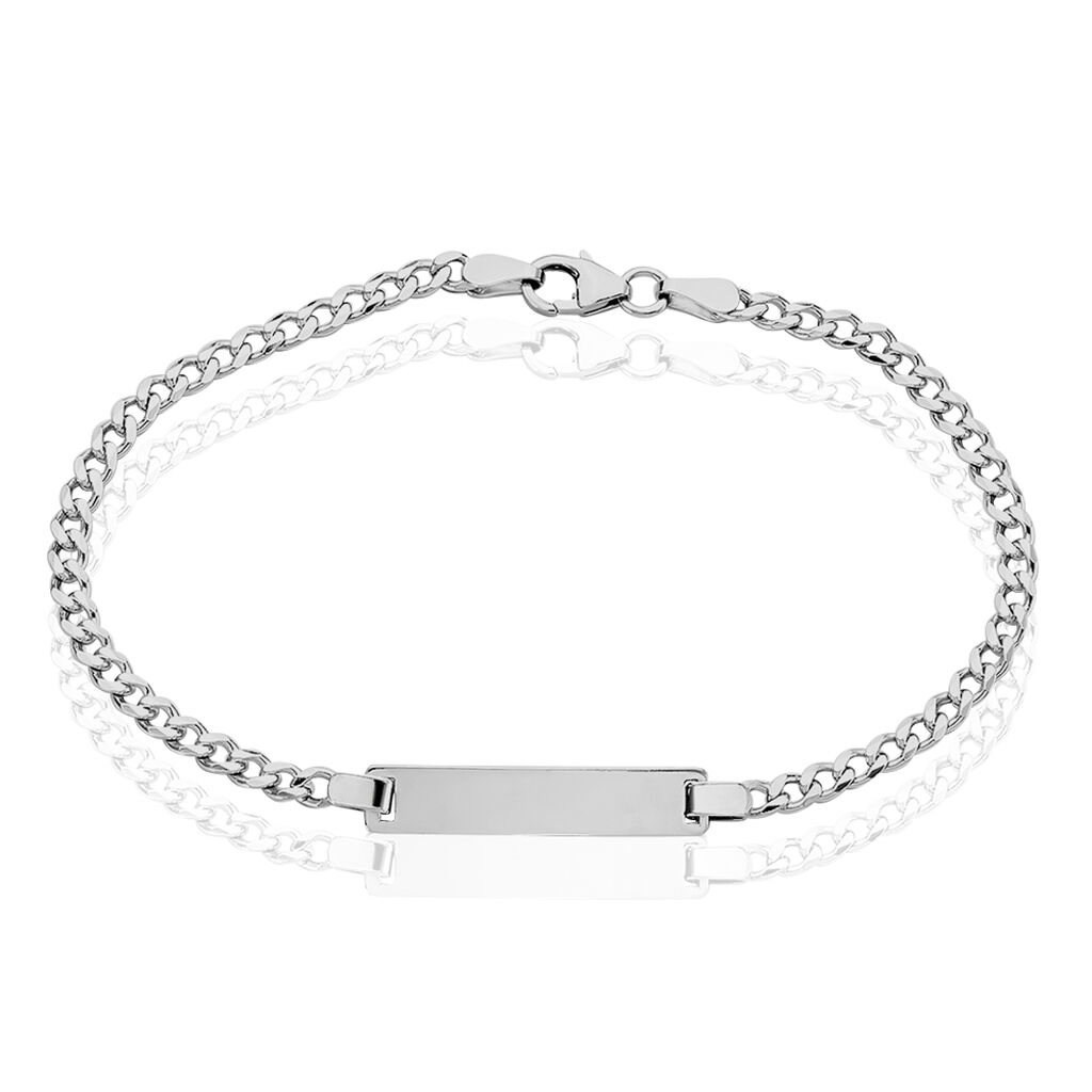Thumbnail - Unisex Id Armband Panzerkette Silber 925 , ID Armband ohne Stein
