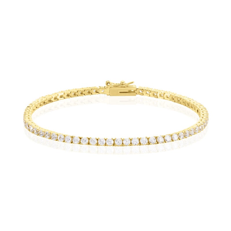 ELYRA Damen Armband Silber vergoldet 925 Zirkonia Wei&szlig; 7,16 ct - Armb&auml;nder Damen | OROVIVO