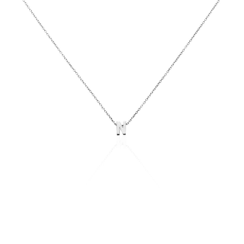 Damen Halskette Silber 925 Buchstabe N  - Halsketten Damen | OROVIVO