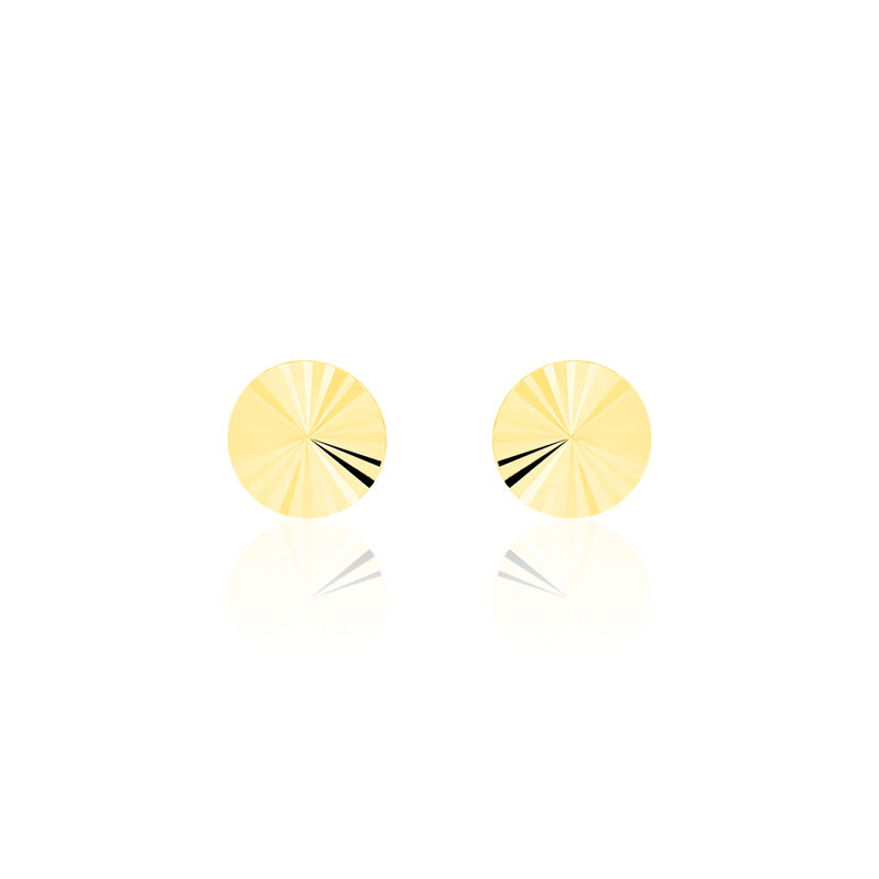 Boucles D'oreilles Puces Benedit Pastille Or Jaune - Spannringe Damen | OROVIVO