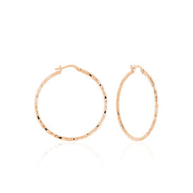 Damen Creolen Silber 925 Rosé Vergoldet 35mm - Creolen Damen | OROVIVO