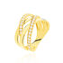 Damen Ring Gold 375 (9 Karat) Zirkonia Weiß